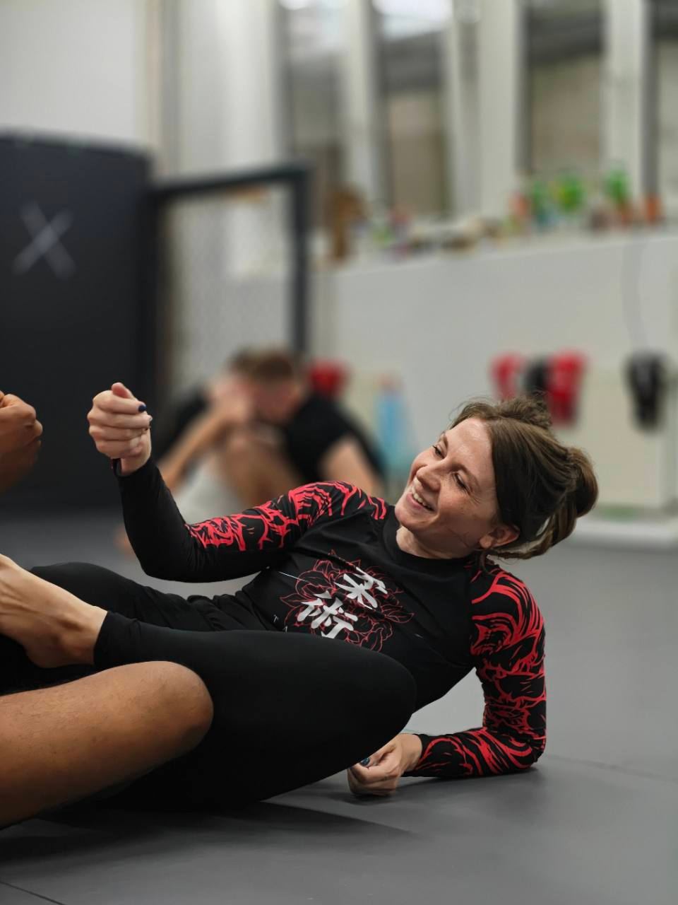Kamila beim Brazilian-Jiu-Jitsu-Training bei Team Laurien & Alex in München