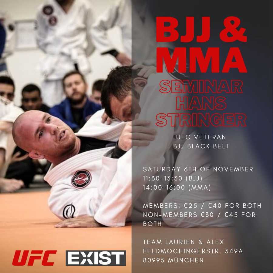 UFC Veteran Hans Stringer gibt ZWEI Seminare bei TLA